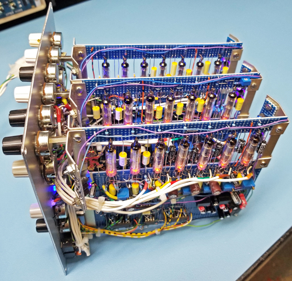 All-tube synthesizer side view